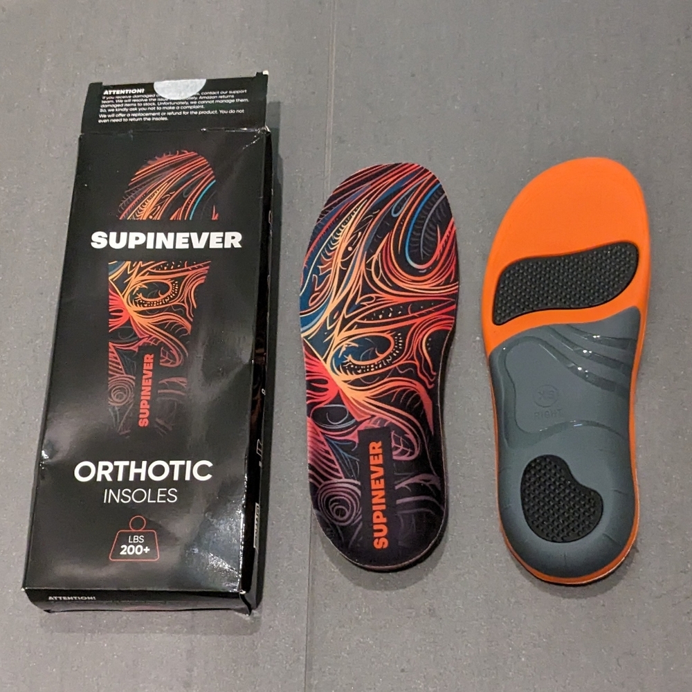 Supinever Orthotic Insoles Size 5.5-7 women's